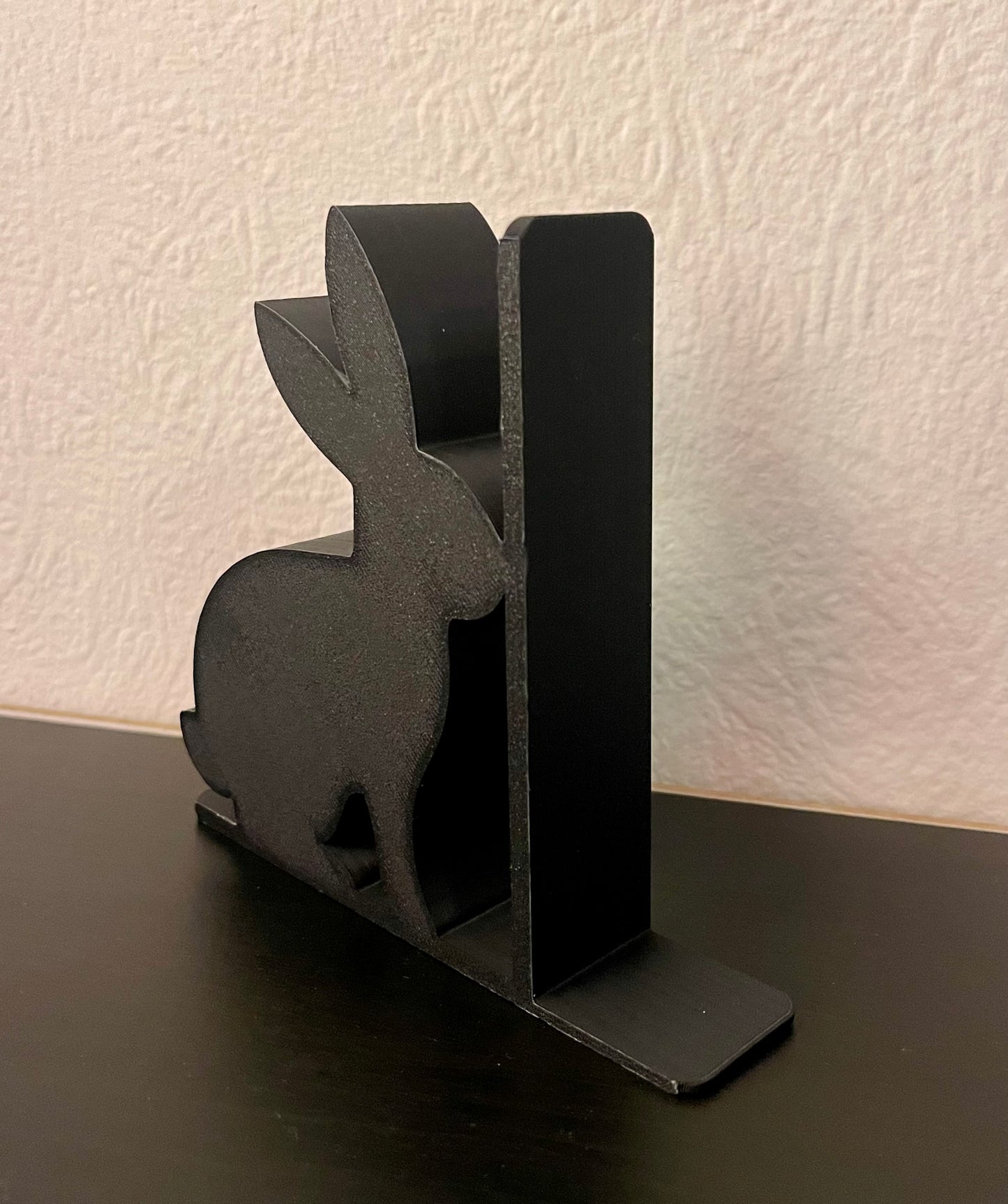 Thick Rabbit Bookends With Flat Base, 3D Printed Cute Animal Bookstand, Decorative Books With Tall Shelf Bookend, Organising Bookshelf Gift