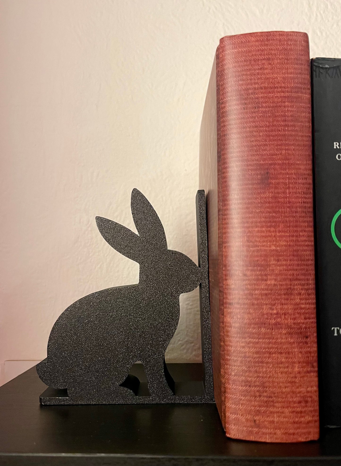 Thick Rabbit Bookends With Flat Base, 3D Printed Cute Animal Bookstand, Decorative Books With Tall Shelf Bookend, Organising Bookshelf Gift