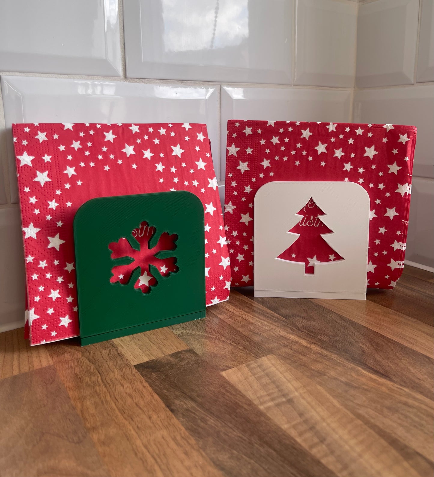 Christmas Napkin Holders – Festive Table Décor with Snowflake & Christmas Tree Designs