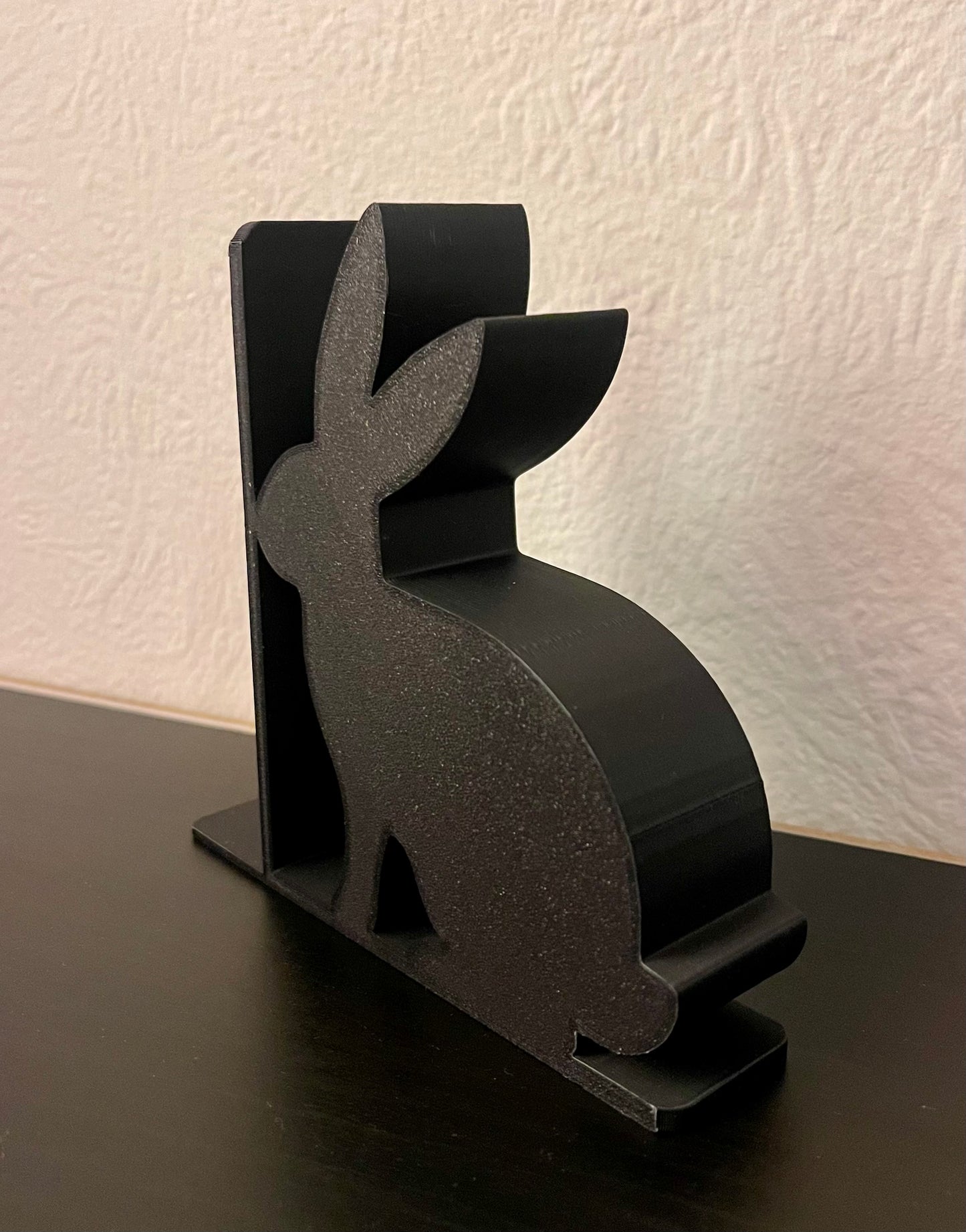 Thick Rabbit Bookends With Flat Base, 3D Printed Cute Animal Bookstand, Decorative Books With Tall Shelf Bookend, Organising Bookshelf Gift