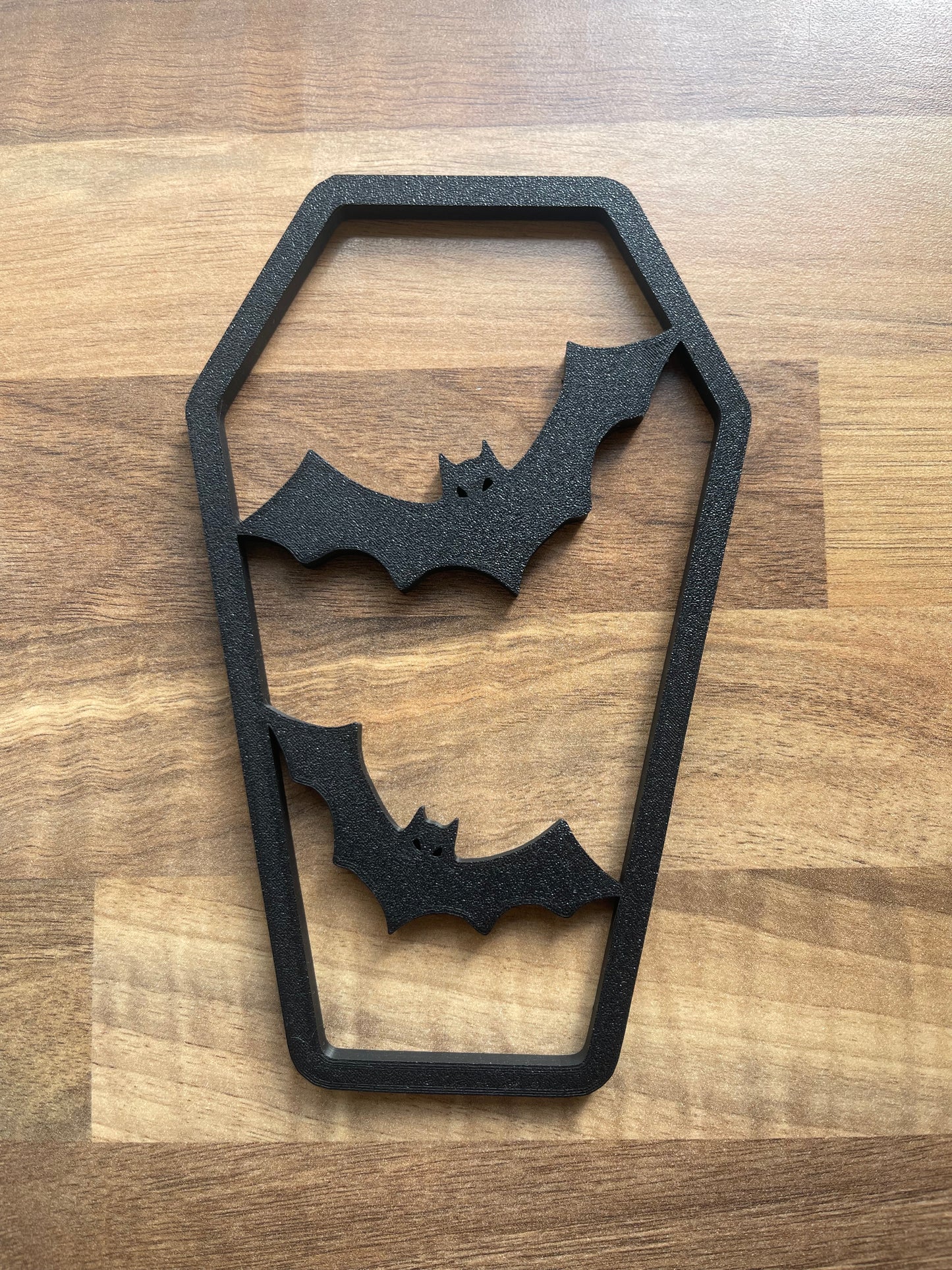 Halloween Coffin Wall Decor – Spooky Bat & Ghost Ornaments, Gothic Home Decorations, Creepy Gothic Decor, Kids Party Decor, Spooky Season