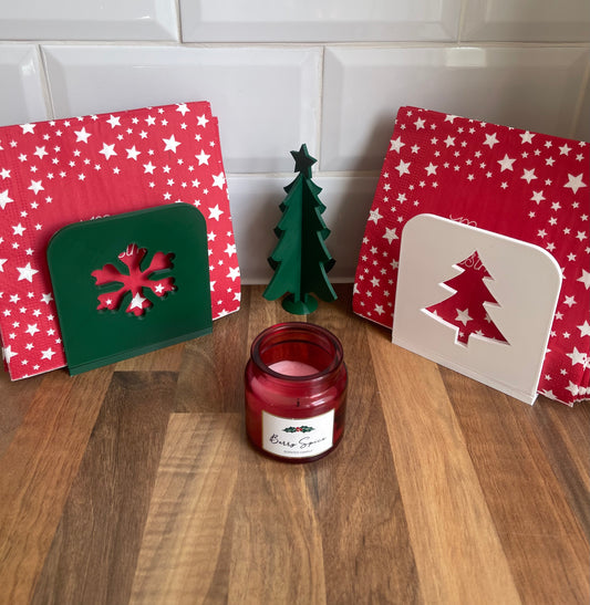 Christmas Napkin Holders – Festive Table Décor with Snowflake & Christmas Tree Designs