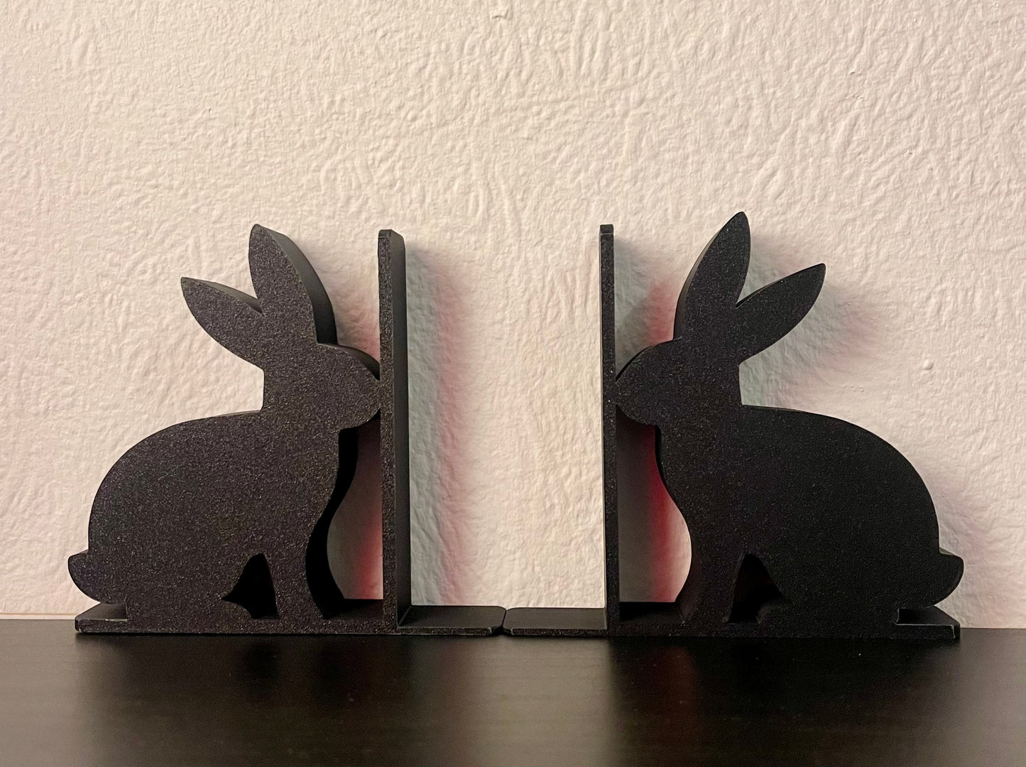 Thick Rabbit Bookends With Flat Base, 3D Printed Cute Animal Bookstand, Decorative Books With Tall Shelf Bookend, Organising Bookshelf Gift