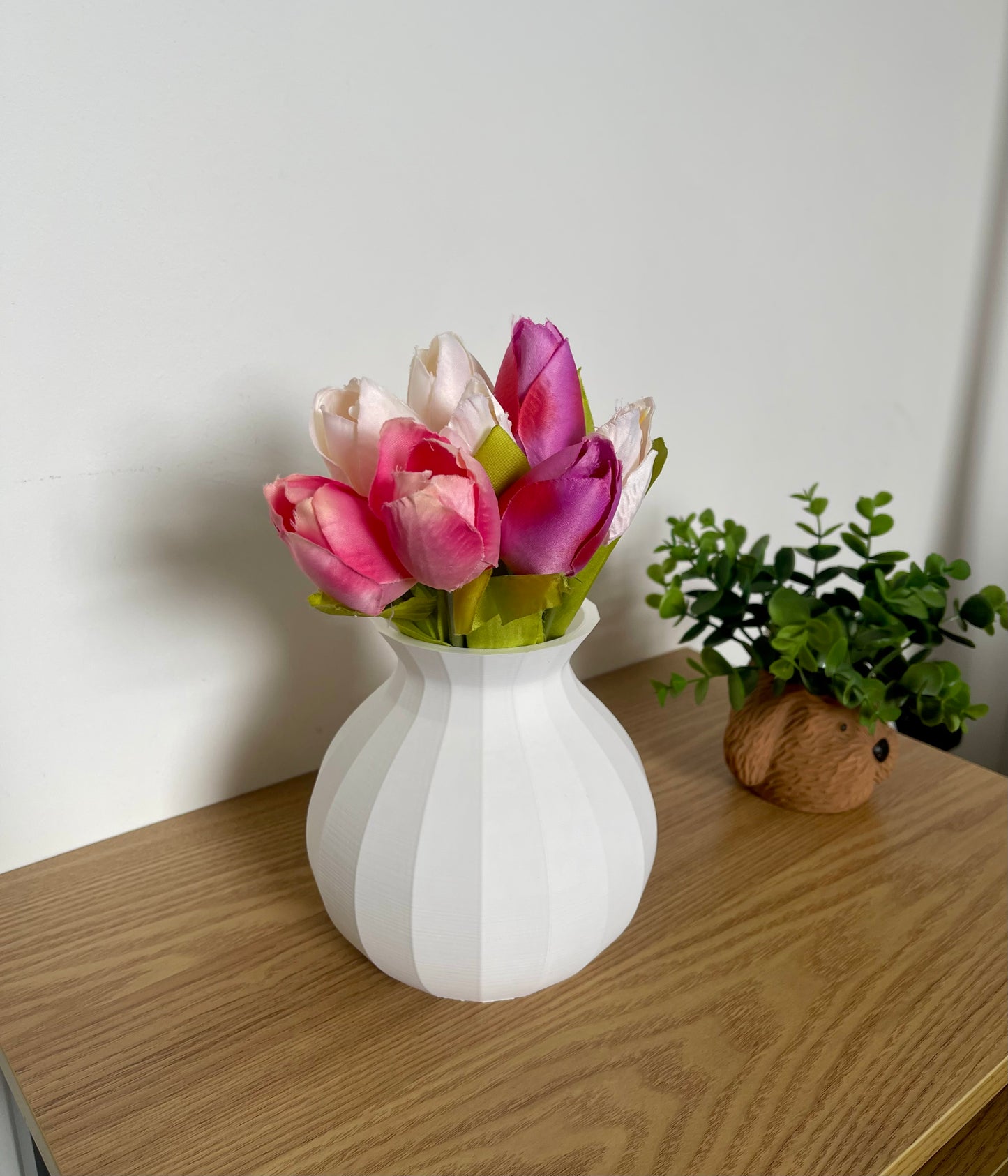 3D Printed Vase for Faux Flowers With A Modern Design