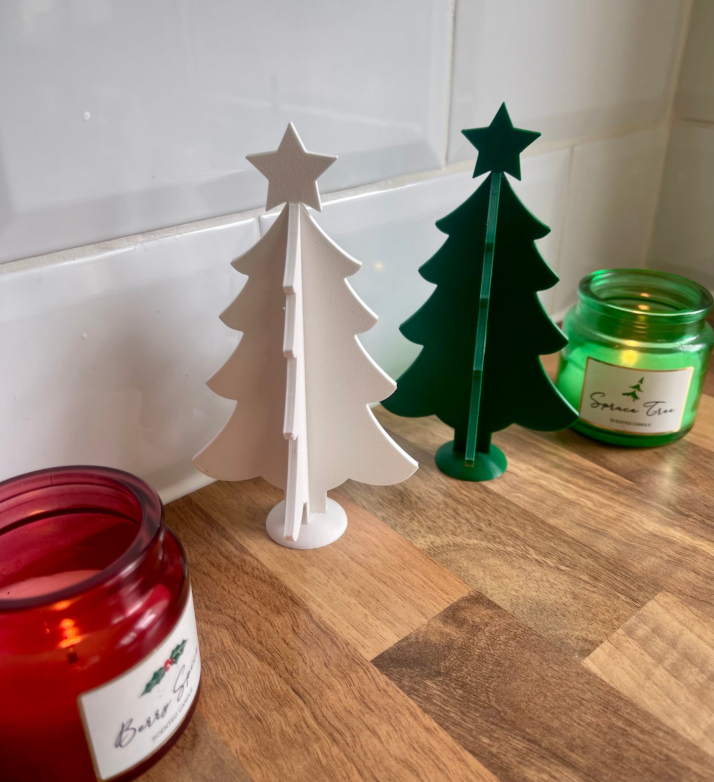 Minimalist 3D Printed Christmas Tree Decoration – Modern Holiday Ornament
