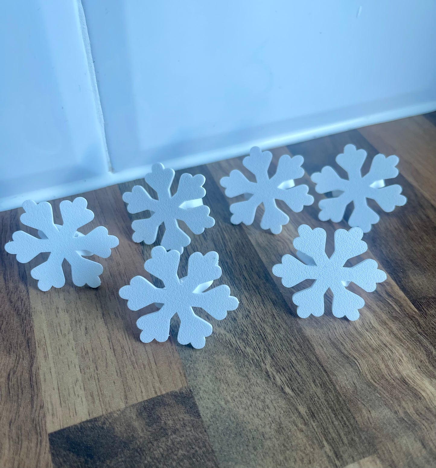 Snowflake Napkin Rings | Christmas Table Decor | Festive Napkin Holders in Multiple Colours | Sets of 4, 6, 8, 12
