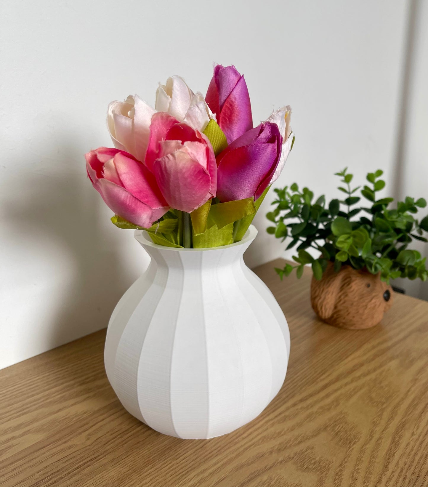 3D Printed Vase for Faux Flowers With A Modern Design