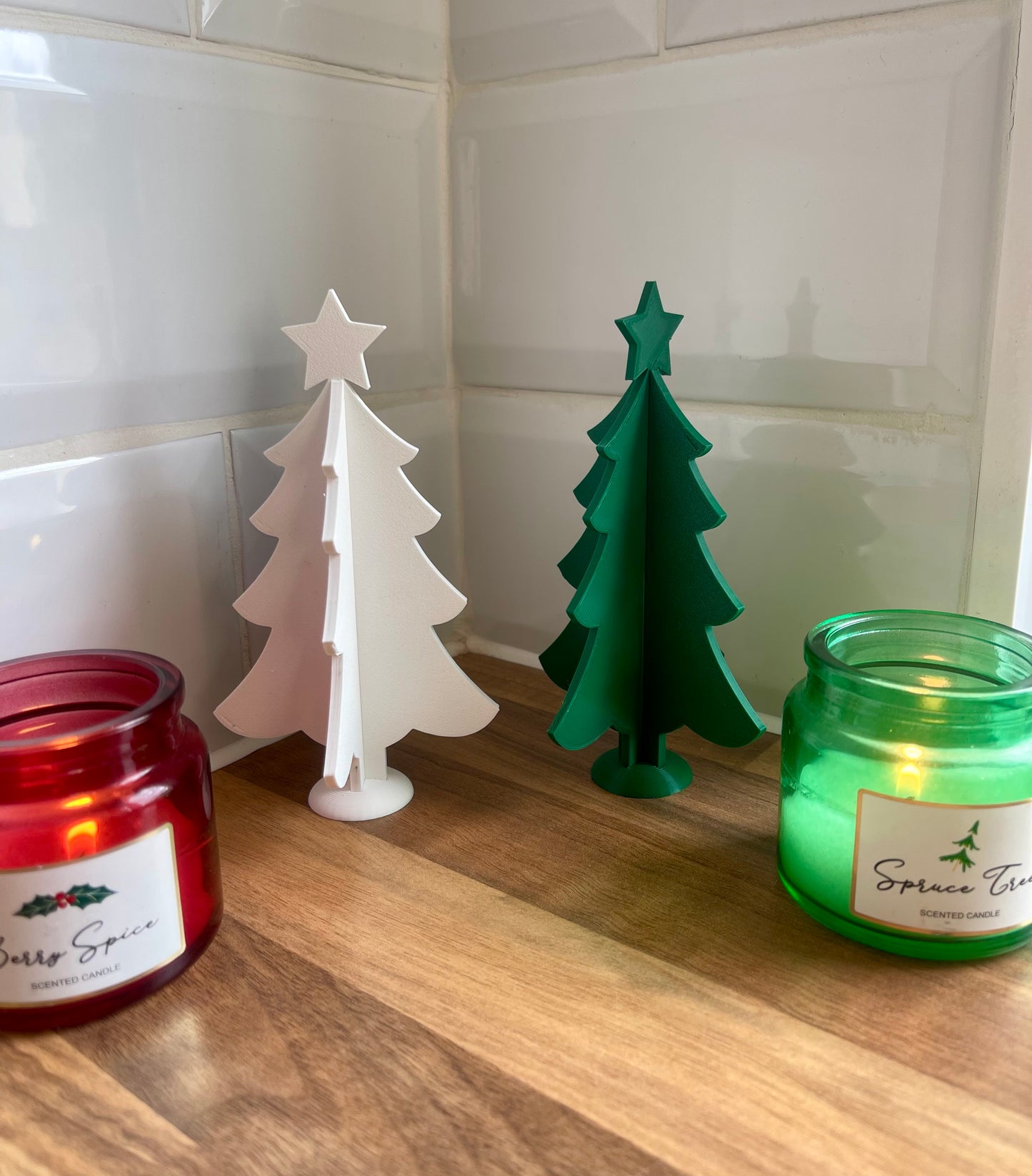 Minimalist 3D Printed Christmas Tree Decoration – Modern Holiday Ornament