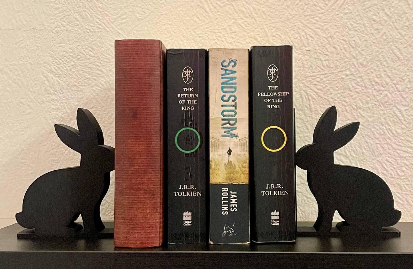 Thick Rabbit Bookends With Flat Base, 3D Printed Cute Animal Bookstand, Decorative Books With Tall Shelf Bookend, Organising Bookshelf Gift