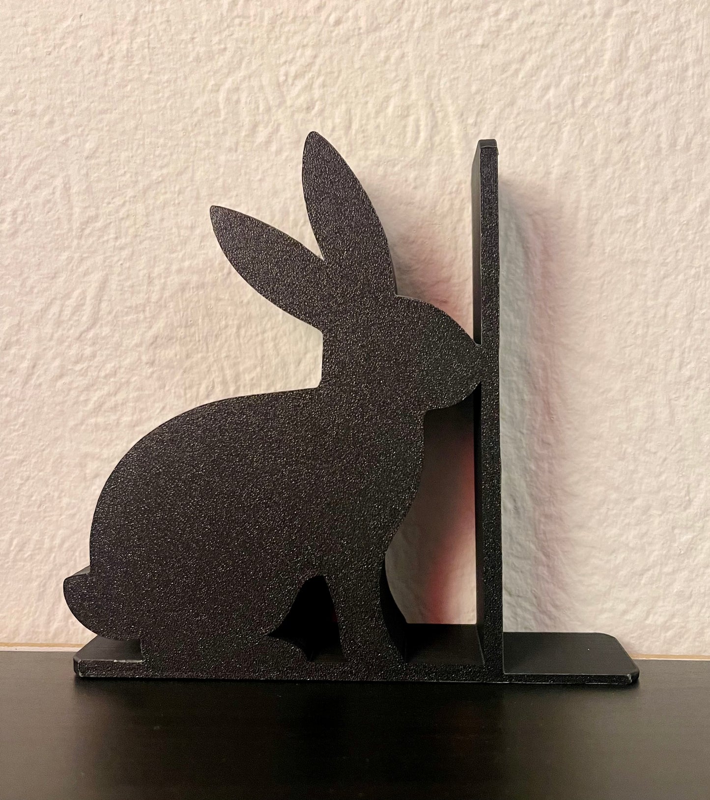 Thick Rabbit Bookends With Flat Base, 3D Printed Cute Animal Bookstand, Decorative Books With Tall Shelf Bookend, Organising Bookshelf Gift