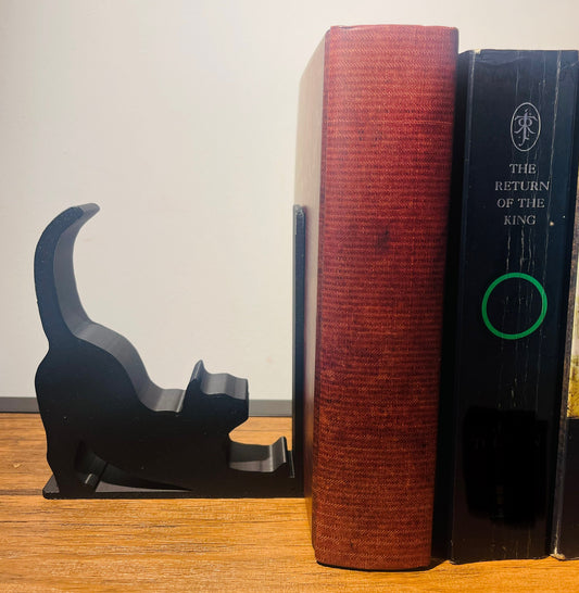 Cute Cat Bookends | Feline Decorations | Desk Bookends | Animal Bookend | 3D Print Bookends | Shelf Decorator | Cat Adorer | Book Gifts