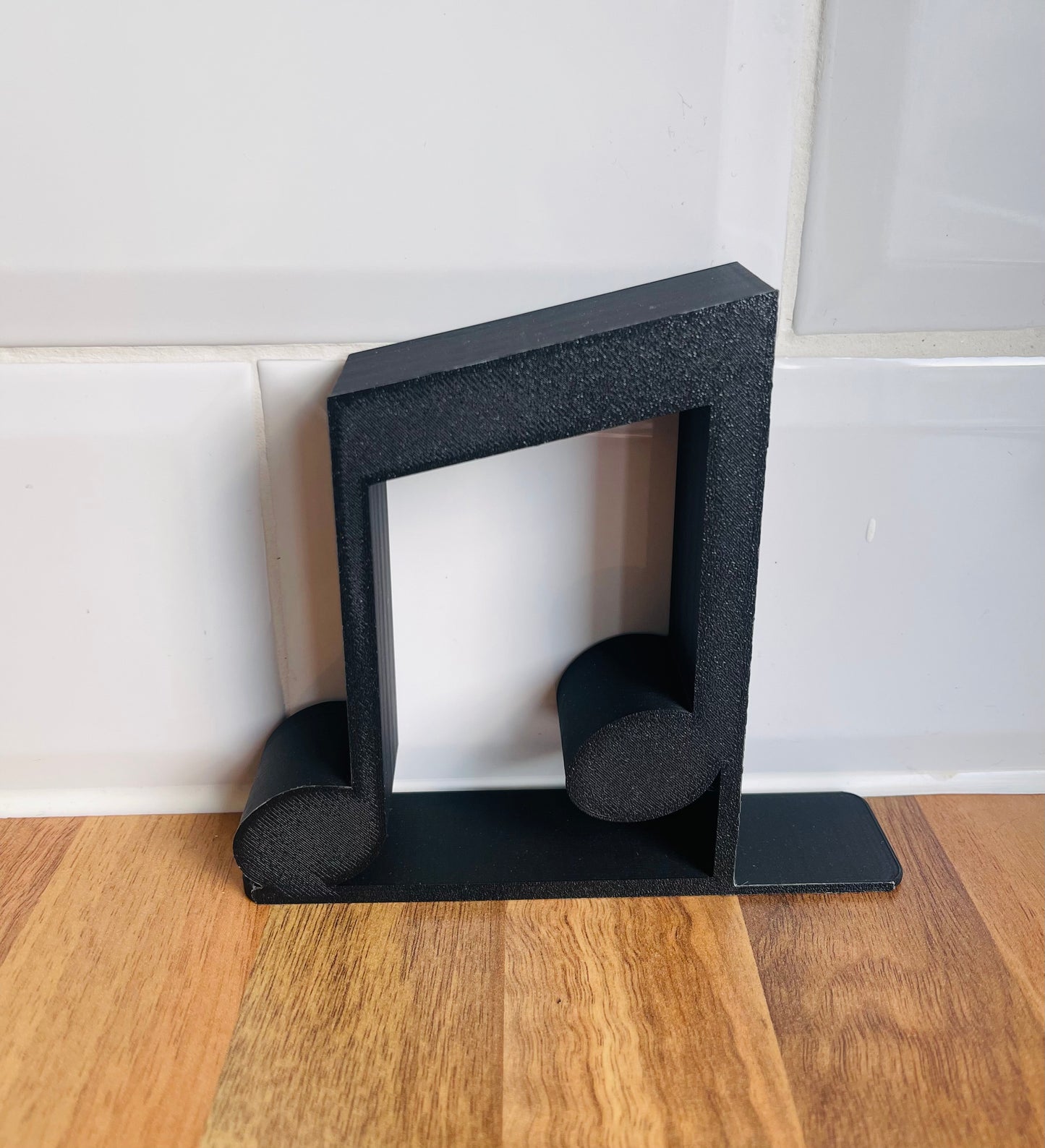 Thick Musical Notes Bookends With Slide Under Book Tab, 3D Printed Piano Notes Bookstand For His/Hers Music Room, Musical Books Shelf Gift