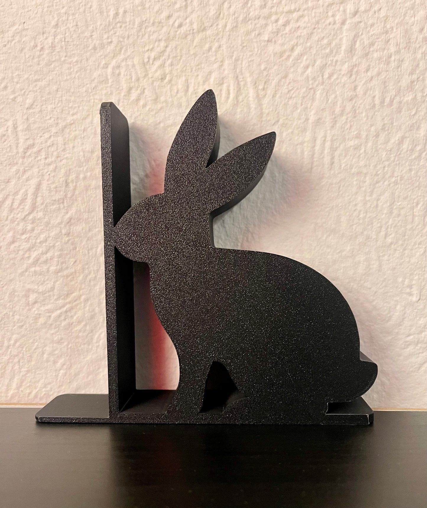 Thick Rabbit Bookends With Flat Base, 3D Printed Cute Animal Bookstand, Decorative Books With Tall Shelf Bookend, Organising Bookshelf Gift