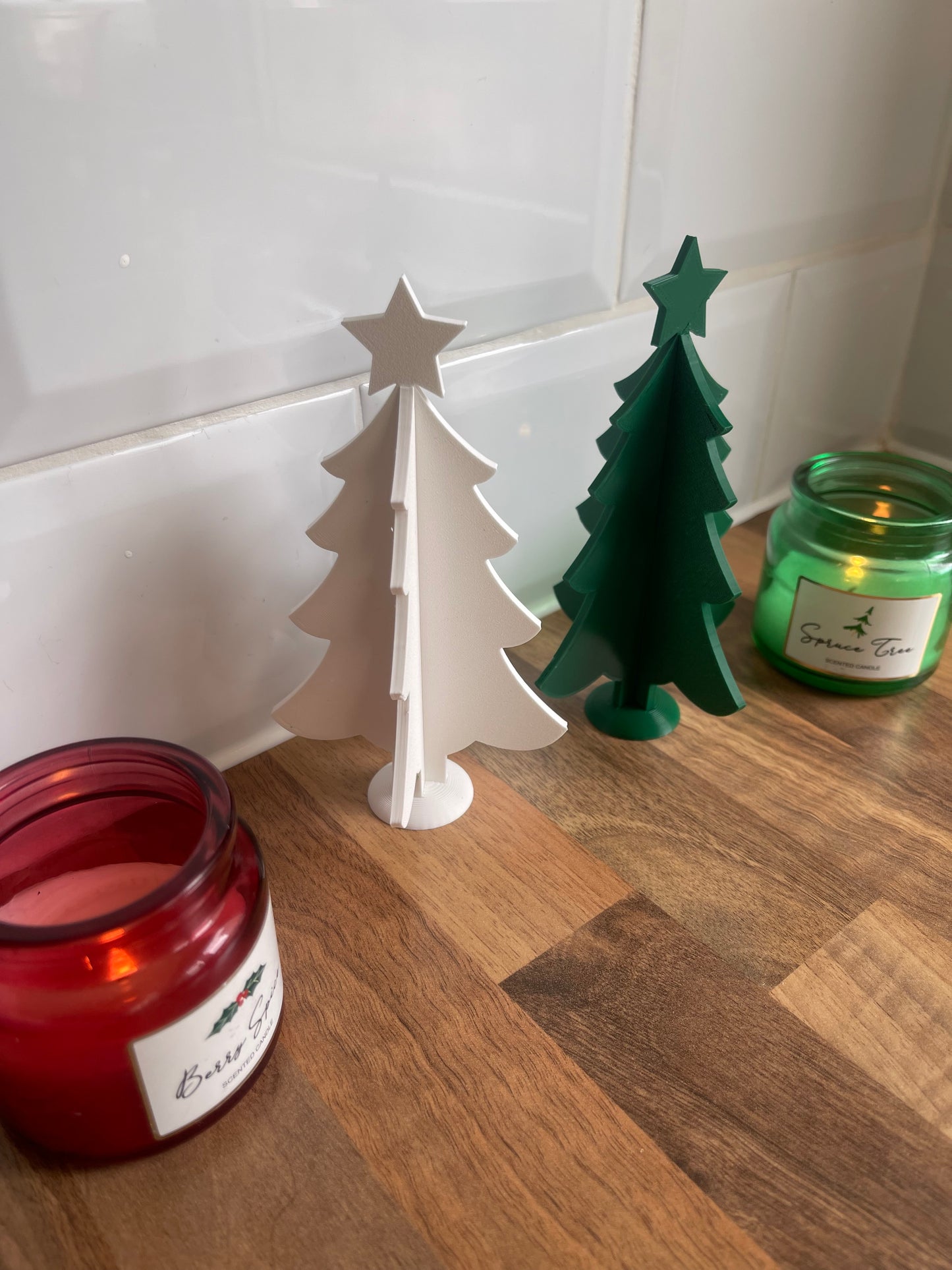 Minimalist 3D Printed Christmas Tree Decoration – Modern Holiday Ornament