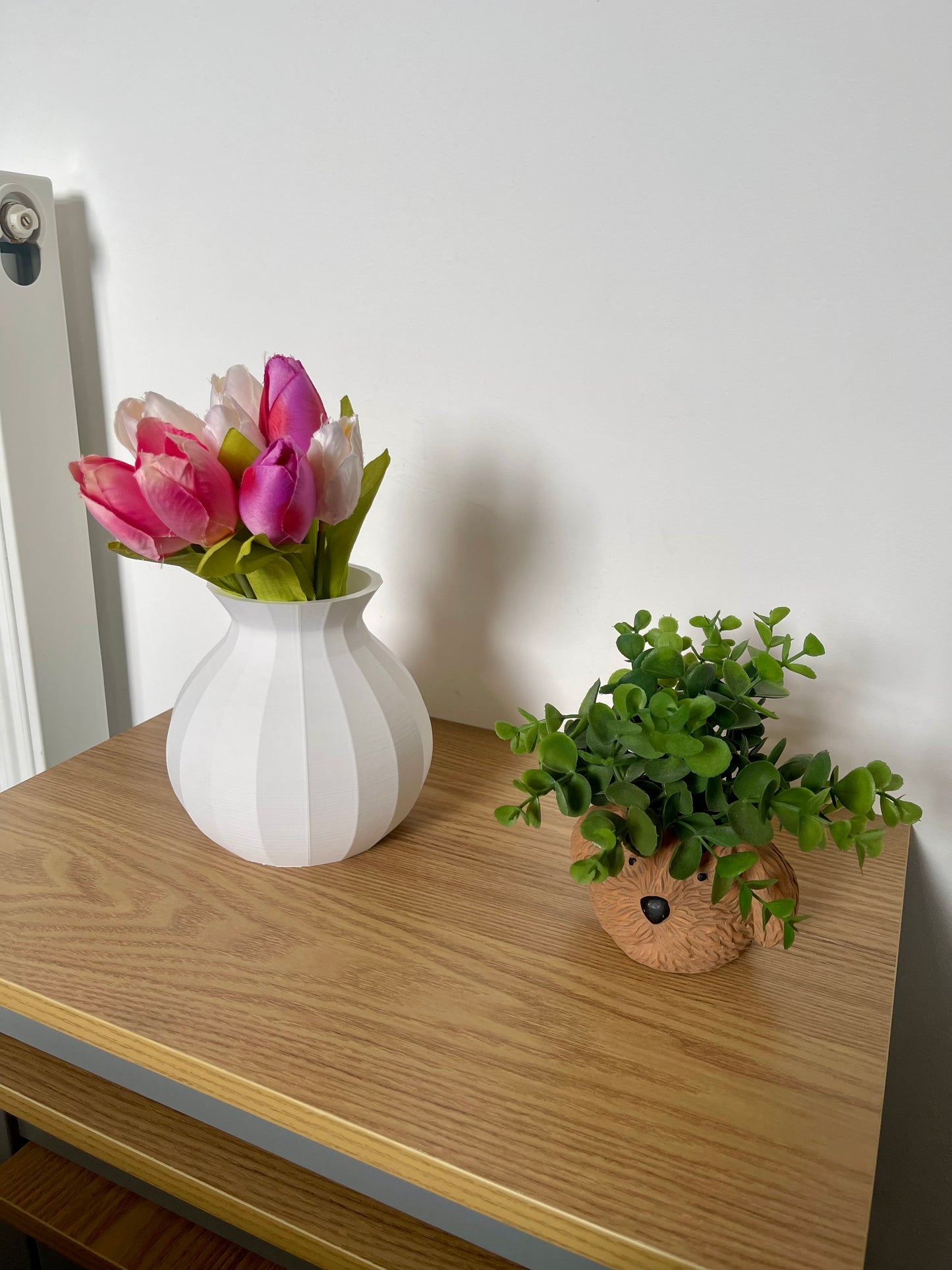 3D Printed Vase for Faux Flowers With A Modern Design