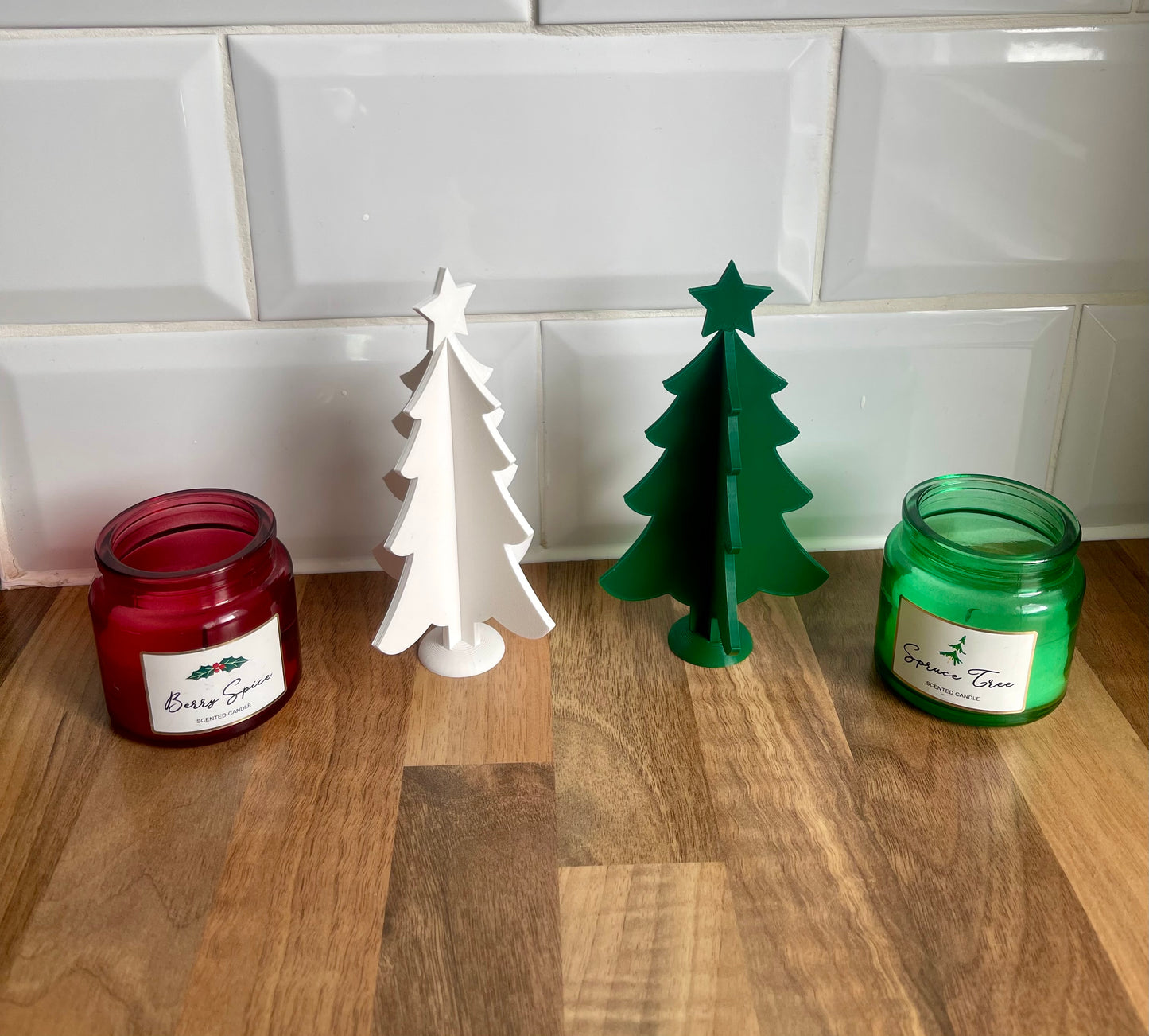 Minimalist 3D Printed Christmas Tree Decoration – Modern Holiday Ornament