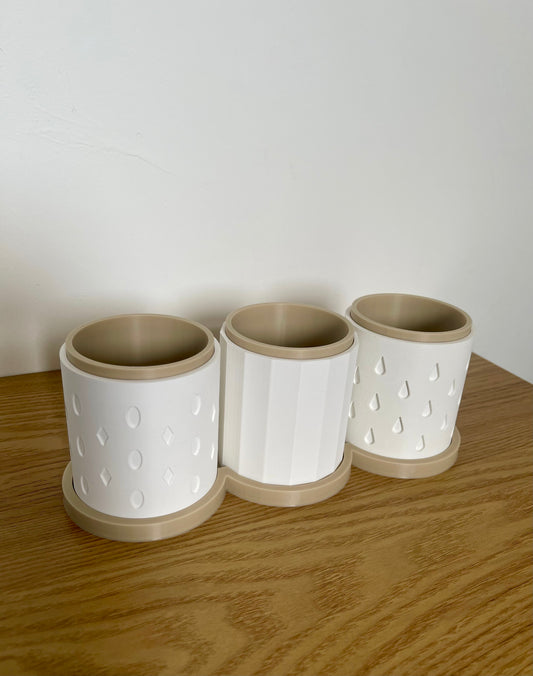 3-Piece Indoor Herb Planter – Stylish Planters for Mint, Rosemary & More