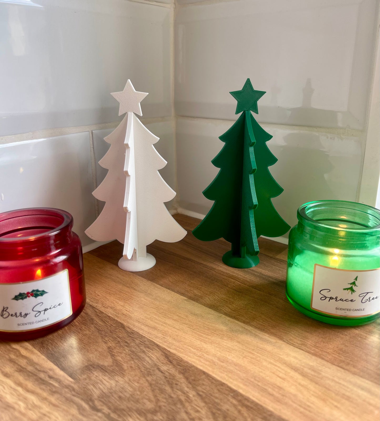 Minimalist 3D Printed Christmas Tree Decoration – Modern Holiday Ornament