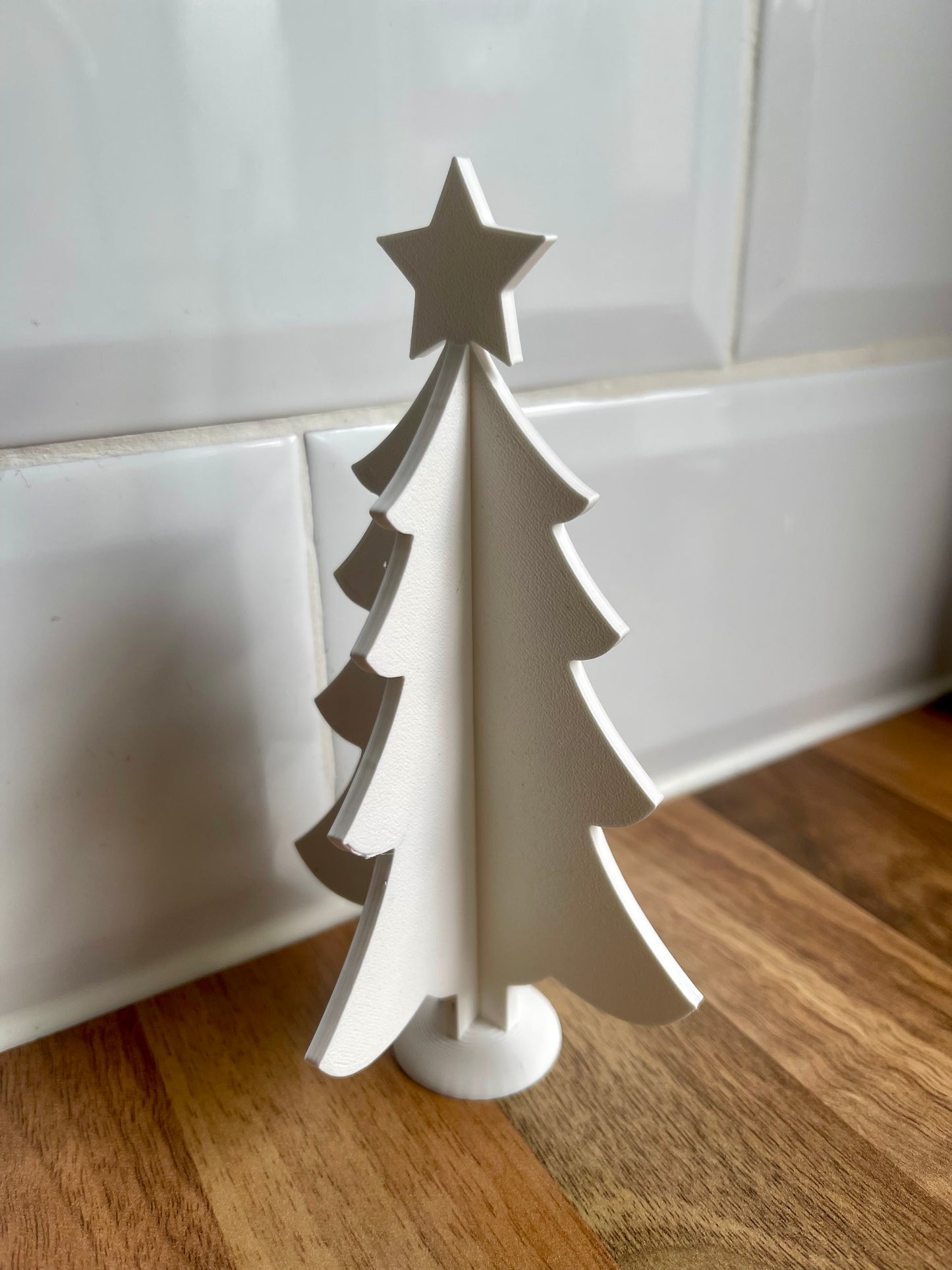 Minimalist 3D Printed Christmas Tree Decoration – Modern Holiday Ornament